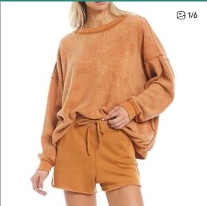 FP Intimately Kelly Wash Pull-over In Cognac